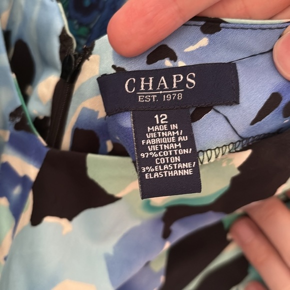 NWT CHAPS Floral Cotton Dress - Picture 9 of 9
